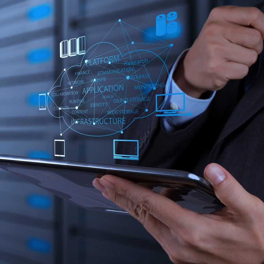 virtualizzazione server client concept