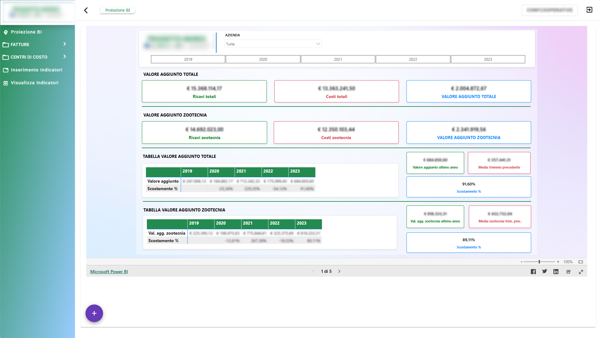 schermata consultazione dati