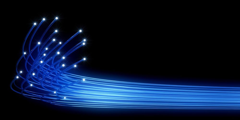 fibra ottica blu