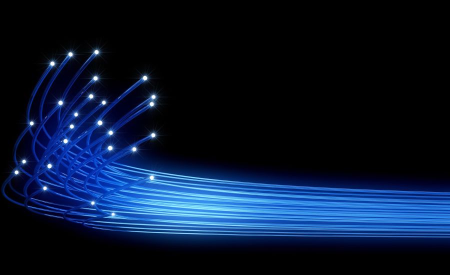 fibra ottica blu