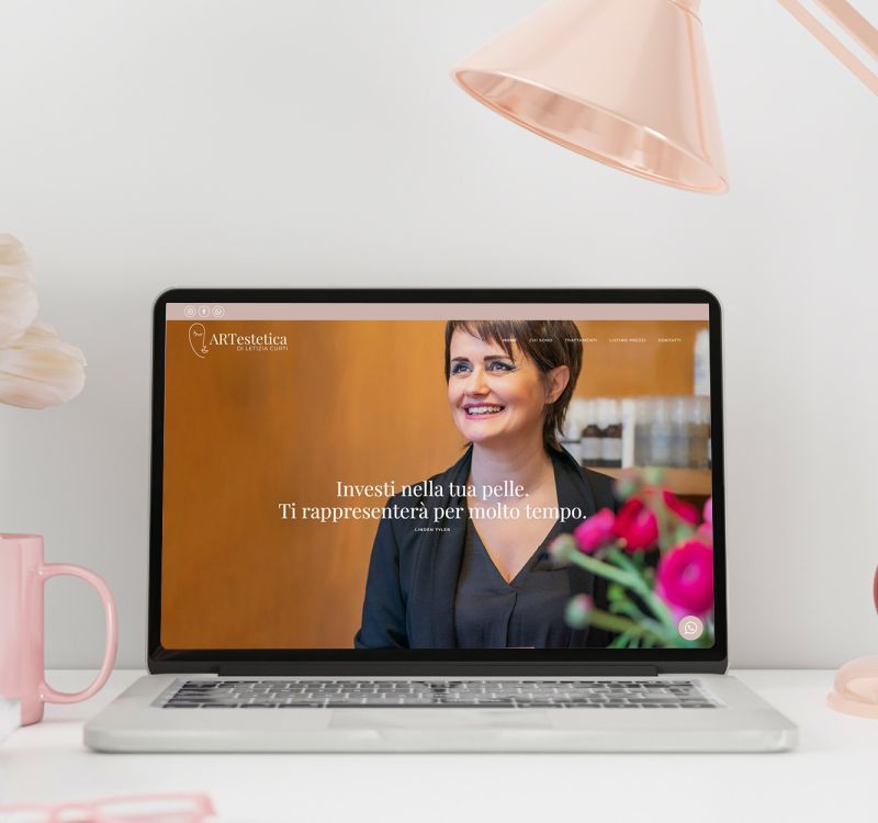 mockup sito web artestetica