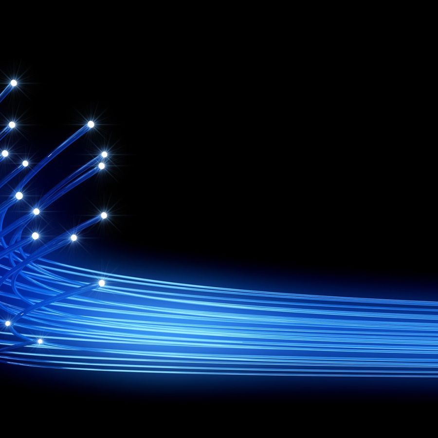fibra ottica blu