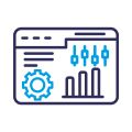 icona tecnologia e ux business cube